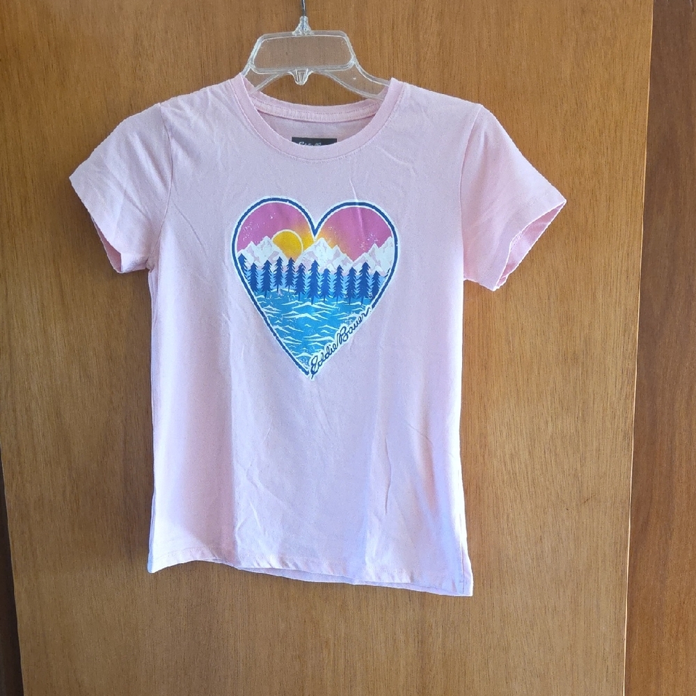 Eddie Bauer Pink Heart Graphic Kids T-Shirt